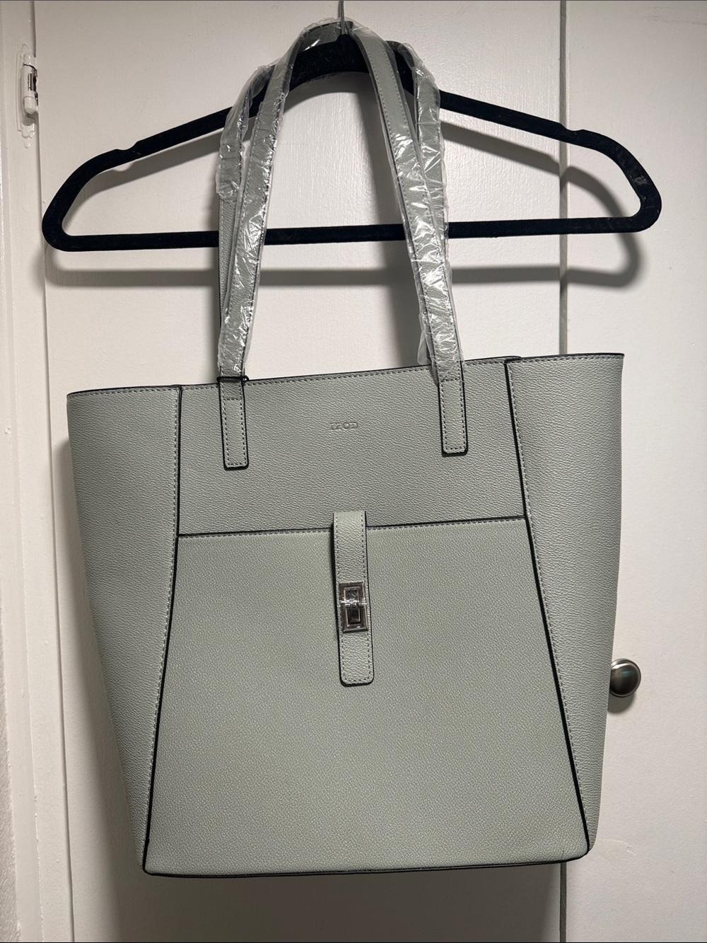 Izod Light Gray Tote with Front Turn-Lock